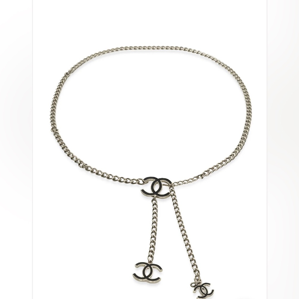 CHANEL Silver Chain belt / necklace